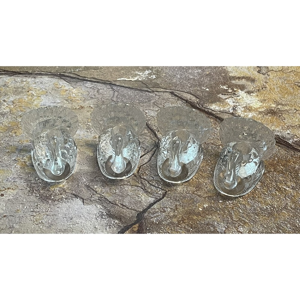 Turkey Candle Holders Set Of Four For Table Top Thanksgiving No Box 1-2"